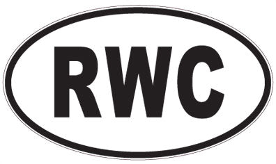 RWC - 3 Letter Initials Oval Sticker