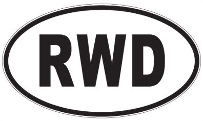 RWD - 3 Letter Initials Oval Sticker