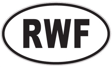 RWF - 3 Letter Initials Oval Sticker