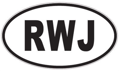 RWJ - 3 Letter Initials Oval Sticker