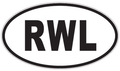 RWL - 3 Letter Initials Oval Sticker