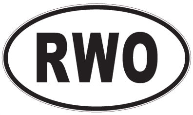 RWO - 3 Letter Initials Oval Sticker