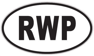 RWP - 3 Letter Initials Oval Sticker