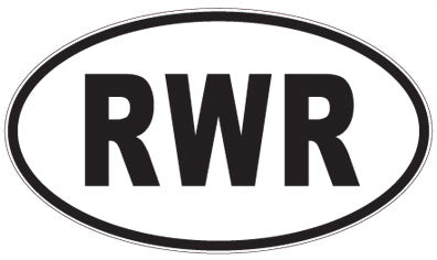 RWR - 3 Letter Initials Oval Sticker