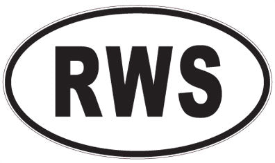 RWS - 3 Letter Initials Oval Sticker