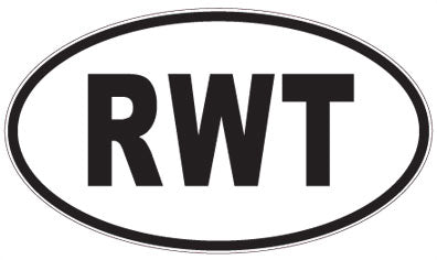 RWT - 3 Letter Initials Oval Sticker