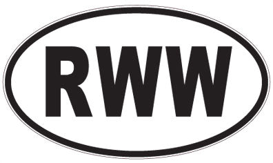 RWW - 3 Letter Initials Oval Sticker