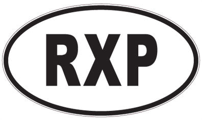 RXP - 3 Letter Initials Oval Sticker
