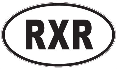 RXR - 3 Letter Initials Oval Sticker