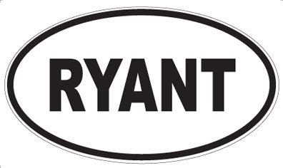 RYANT - Oval Sticker