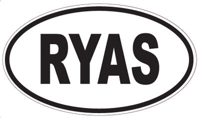 RYAS - Oval Sticker