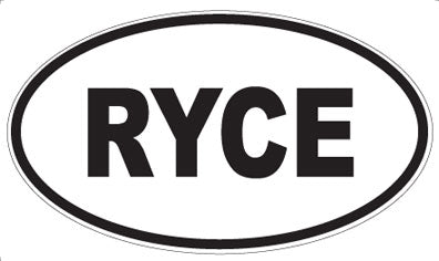 RYCE - Oval Sticker