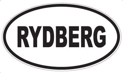 RYDBERG - Oval Sticker