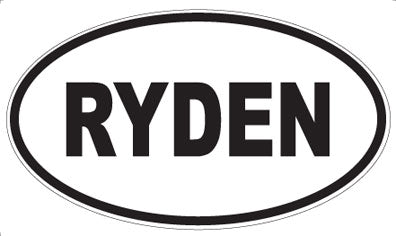 RYDEN - Oval Sticker
