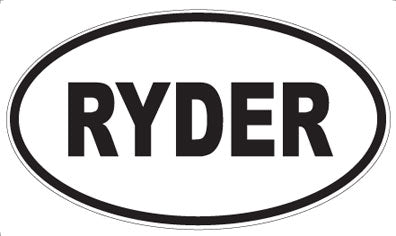 RYDER - Oval Magnet
