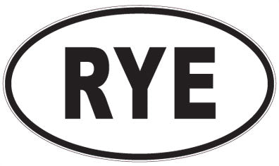 RYE - 3 Letter Initials Oval Sticker
