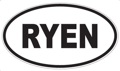 RYEN - Oval Sticker