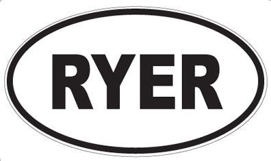 RYER - Oval Sticker