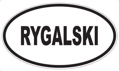 RYGALSKI - Oval Sticker