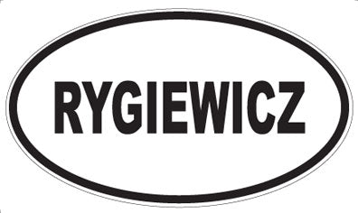 RYGIEWICZ - Oval Sticker