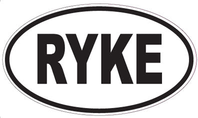 RYKE - Oval Sticker