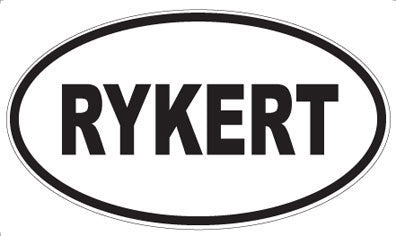RYKERT - Oval Magnet