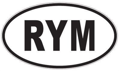RYM - 3 Letter Initials Oval Sticker
