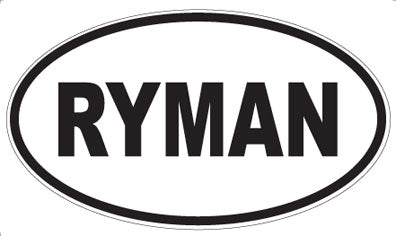 RYMAN - Oval Sticker