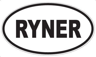RYNER - Oval Sticker