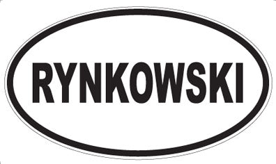 RYNKOWSKI - Oval Sticker