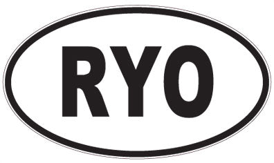 RYO - 3 Letter Initials Oval Sticker