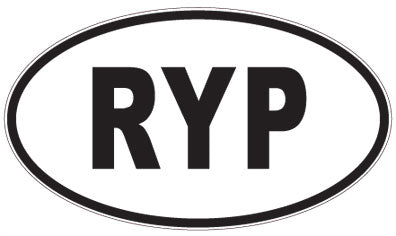 RYP - 3 Letter Initials Oval Sticker