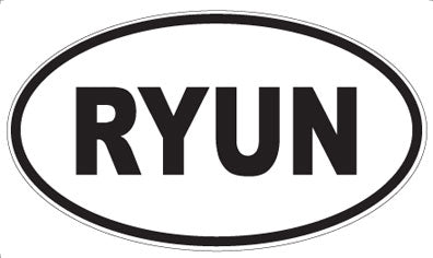 RYUN - Oval Magnet