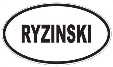 RYZINSKI - Oval Sticker