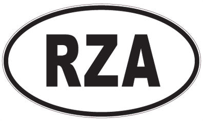 RZA - 3 Letter Initials Oval Sticker