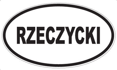 RZECZYCKI - Oval Sticker