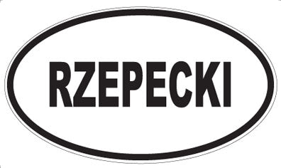 RZEPECKI - Oval Sticker