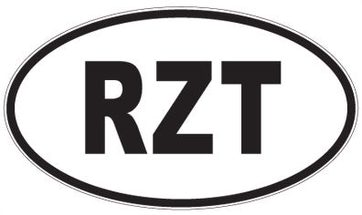 RZT - 3 Letter Initials Oval Sticker