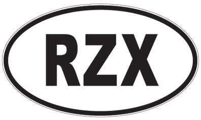 RZX - 3 Letter Initials Oval Sticker