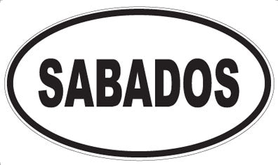 SABADOS - Oval Sticker