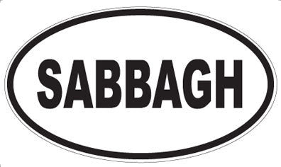 SABBAGH - Oval Sticker