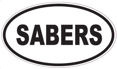 SABERS - Oval Sticker