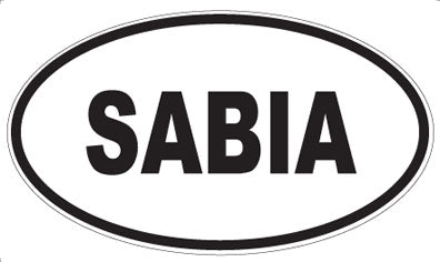 SABIA - Oval Sticker