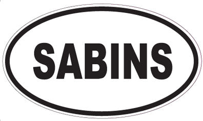 SABINS - Oval Sticker