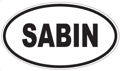 SABIN - Oval Magnet