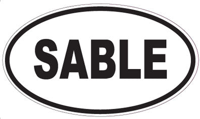 SABLE - Oval Sticker
