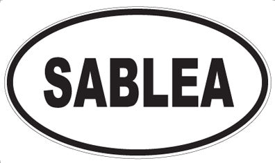 SABLEA - Oval Sticker