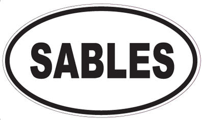 SABLES - Oval Sticker
