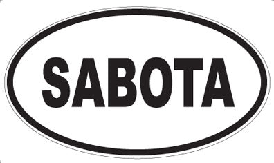 SABOTA - Oval Magnet
