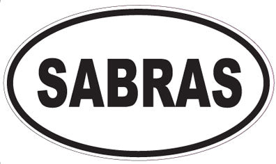 SABRAS - Oval Sticker